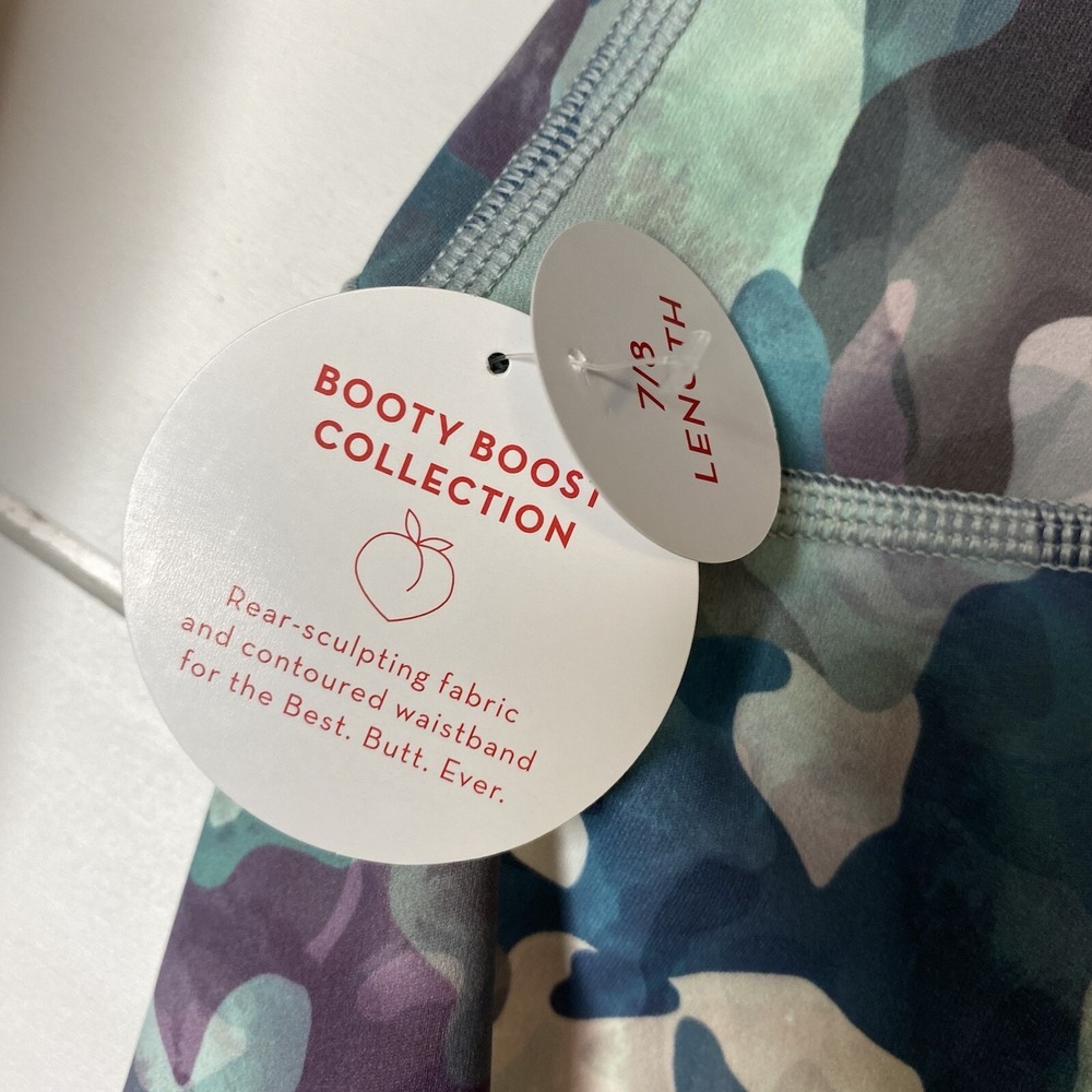 SPANX Booty Boost Active Painted‎ Camo Pink Multi Active Printed 7/8 Leggings M - Picture 10 of 14